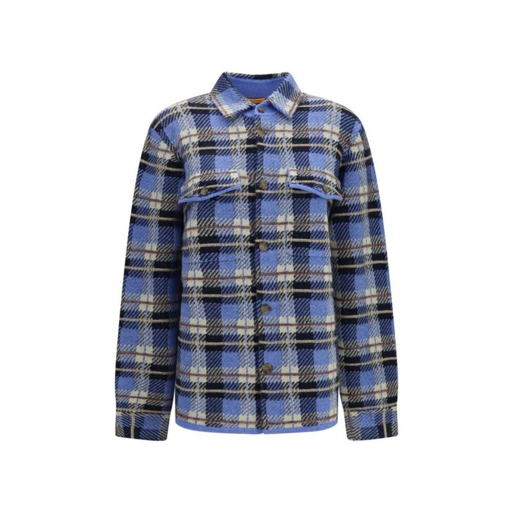 Guest in Residence Blue Cashmere Pattern Women's Shirt